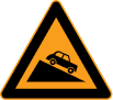 Downhill sign