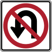 No u-turn sign