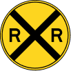 Railroad crossing sign