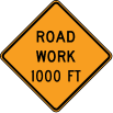 Road work sign