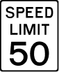 Speed limit sign