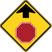 Stop ahead sign