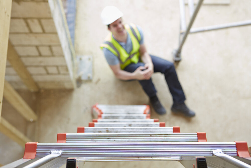 Injured construction worker in Lexington