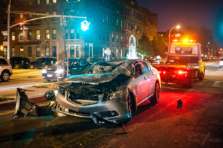 Head on car crash